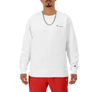 Champion Powerblend Crew Felpa, Bianco Scritta Sinistra, S Uomo
