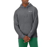 Champion Powerblend Felpa con Cappuccio, Granite Heather-Script Chest Left, L Uomo