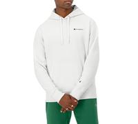 Champion Powerblend Fleece Hoodie Felpa con Cappuccio, Bianco Scritta Sinistra, M Uomo