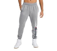 Champion, Powerblend, Fleece Joggers, Comfortable Sweatpants for Men (Reg. Or Big & Tall) Pantaloni da Tuta, Script Oxford Gray, S Uomo