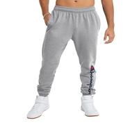 Champion, Powerblend, Fleece Joggers, Comfortable Sweatpants for Men (Reg. Or Big & Tall) Pantaloni da Tuta, Script Oxford Gray, S Uomo