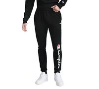 Champion Powerblend Fleece Joggers Pantaloni Sportivi, Nero-15 Script Gamba Bassa, M Uomo