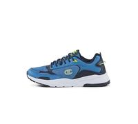 Champion Ramp Up Ripstop Low, Sneakers Uomo, Blu/Blu Marino/Limone (BS106), 41 EU
