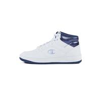 Champion RD18 Foil W Mid, Sneakers Donna, Bianco/Blu Profondo (WW011), 36.5 EU