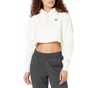 Champion Reverse Weave Cropped Cut off Hood Felpa con Cappuccio, Bianco, XS Donna
