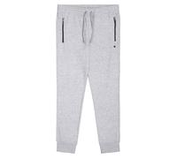 Champion Pantaloni Joggers Slim Fit con Polsino e Tasche con Cerniera da Uomo, 220804 (IT, Testo, L, Regular, Regular, Grigio Melange)