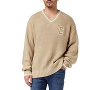 Champion Rochester 1919 Bookstore - Cotton Knitted Winter-Edition V-Neck Maglia, Marrone Sabbia, L Uomo FW23