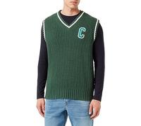 Champion Rochester 1919 Bookstore - Cotton Knitted Winter-Edition V-Neck Vest Maglia, Verde AVT, M Uomo FW23