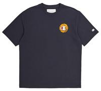 Champion Rochester 1919 Eco Future-Circular Recycled Cotton Graphic S/L T-Shirt, Nero Pastello, S Uomo