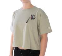 Champion Rochester 1919 Eco Future W-Circular Recycled Cotton Oversize S/L T-Shirt, Verde Chiaro Pastello, M Donna