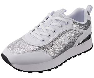 Champion RR Champ Platform Sparkle, Sneakers Donna, Bianco/Argento (WW001), 38 EU