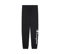 Champion Script Shop - Pantaloni da Donna in Pile con Polsino a Costine, Colore: Blu Navy