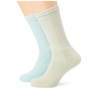 Champion Seasonal Organic Cotton Socks 2PP Crew Calze sportive, Blu/Verde (BS017), 43-46 Unisex - Adulto