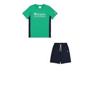 Champion Set girocollo da bambino Legacy Graphic con grande logo, Verde (GS130), 7-8 Years