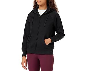 Champion Sport Tape Full Zip Felpa con cappuccio, Donna, Nero, XS