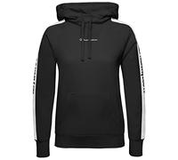 Champion Sport Tape Poly Fleece Felpa con cappuccio, Donna, Nero, M