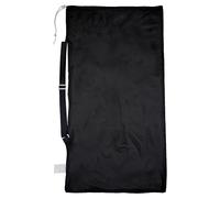 Champion Sports Borsa per attrezzatura sportiva in rete con tracolla, nera, 61 x 122 cm, borsa multiuso in nylon con coulisse con chiusura e targhetta identificativa, per palloni, attrezzatura da