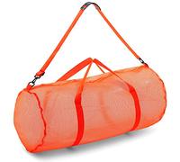 Champion Sports Borsone in Rete con Cerniera e Tracolla Regolabile, 38,1 x 91,4 cm, Arancione, Multiuso, Borsa da Palestra Oversize per Attrezzature, Attrezzatura Sportiva, Lavanderia in Rete