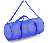 Champion Sports - Borsone sportivo in rete con cerniera e tracolla regolabile, 38,1 x 91,4 cm, colore: Blu