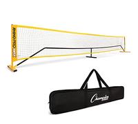 Champion Sports Rete da pallavolo Portatile: Regolabile da 18 Piedi per Sport, Tennis, Badminton e Rete da Gioco, Colore: Giallo