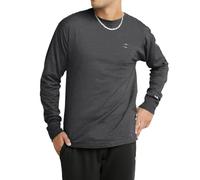 Champion T-Shirt Classica a Maniche Lunghe in Jersey Camicia, Granito mélange, S Uomo