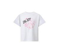 Champion T-Shirt da Bambina Girocollo con Grafica, Bianco