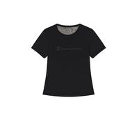 Champion T-Shirt Girocollo da Donna Legacy W-Performance con Taglio Posteriore, Nero (Kk001), XL