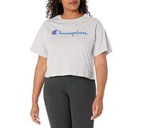 Champion The Cropped Tee T-Shirt, Oxford Grigio, S Donna