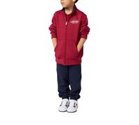 Champion Tuta da Bambino Con Zip Intera Interno Felpato Rossa Taglia 9-10 A C...