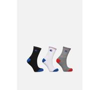 Champion Core Multicolor 3PP Crew, Calze Unisex - Adulto, Nero/Bianco/Grigio (Melange Chiaro), 35-38 ( pacco da 3)
