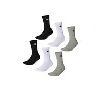 Champion Core 6PP Crew Calzini Sportivi, Unisex - Adulto, Multicolore (Grigio Melange Chiaro/Bianco/Nero), 43-46 EU