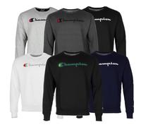 Champion Uomo Felpa Powerblend Manica Lunga e Girocollo con Scritta con Logo