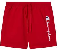 Champion Pantaloncini da spiaggia Legacy con logo grande, Rosso (Rs069) L Uomo