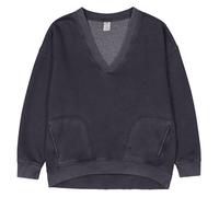 Champion Legacy Vintage Wash W (117636) -Nano-Fleece V-Neck Felpa, Nero (NBK), S Donna