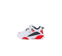 Champion Wave PU B TD Low, Sneakers, Bianco/Blu Marino/Rosso (WW005), 23 EU