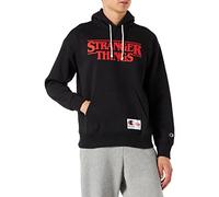 Champion X Stranger Things, Felpa con cappuccio Unisex - Adulto, Nero (Kk001), L