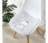 champracer Cuscino quadrato per sedia per bambini, lavabile, morbido, confortevole, come cuscino per sedia, simpatico unicorno e piante (coniglio, 25 x 25 cm)