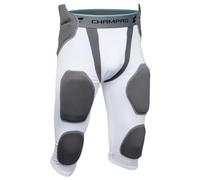 CHAMPRO Pantaloni da calcio con cintura a 7 imbottiture, bianco, adulto medio (FPGU7AWM)