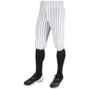 CHAMPRO Mutandine da baseball classiche da uomo con tripla corona gessata in poliestere, bianco, nero, taglia M