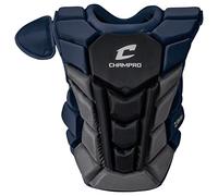 CHAMPRO Optimus Pro Plus - Protezione toracica ergonomica per Commotio Cordis con cappuccio rimovibile, 41,9 cm, blu navy