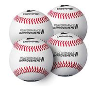 Champro Set di 4 palle da baseball da allenamento, colore bianco, 19,1 cm