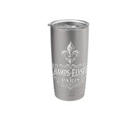 Champs-Elysées Parigi Francia Ornate Fleur de Lis Bicchiere termico in acciaio inox doppia parete