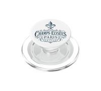 Champs-Elysées Parigi Francia Ornate Fleur de Lis Navy Print PopSockets PopGrip per MagSafe