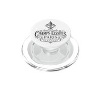 Champs-Elysées Parigi Francia Ornate Fleur de Lis Stampa Nera PopSockets PopGrip per MagSafe