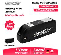 ChamRider Hailong Max Batteria Ebike 36V 48V 52V 20AH 24AH 25AH 30AH 40A BMS Celle ad alta potenza 18650/21700 Grado A Lunga durata Hailong 2 48V13AH