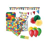 CHANCE Kit N 58 Block Party Coordinato Compleanno MATTONCINI Costruzioni Colorate