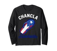 Chancla Survivor Divertente Infradito Portoricano Umorismo latino Maglia a Manica