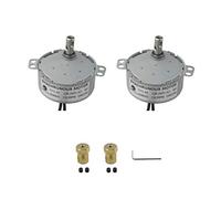 CHANCS 2PCS Motor de placa giratoria TYC-50 220V 2.5-3RPM Motor síncrono con eje flexible de 7 mm Conector de acoplamiento flexible Caja de engranajes de placa giratoria para horno microondas