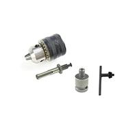 CHANCS 3/8-24UNF 1.5mm-10mm Adaptador de Portabrocas Conversión de Portabrocas con Llave de Portabrocas Vástago SDS Plus y Adaptador Cuadrado Hembra 1/2" para Taladro para Llave de Impacto de Aire
