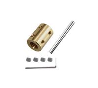 CHANCS Albero motore Manicotto rigido Accoppiamento 6mm a 6mm 100MM Lungo Acciaio Diametro Albero 6mm Foro Giunto Rigido Set Vite Accessori Motore per Parti FAI DA TE